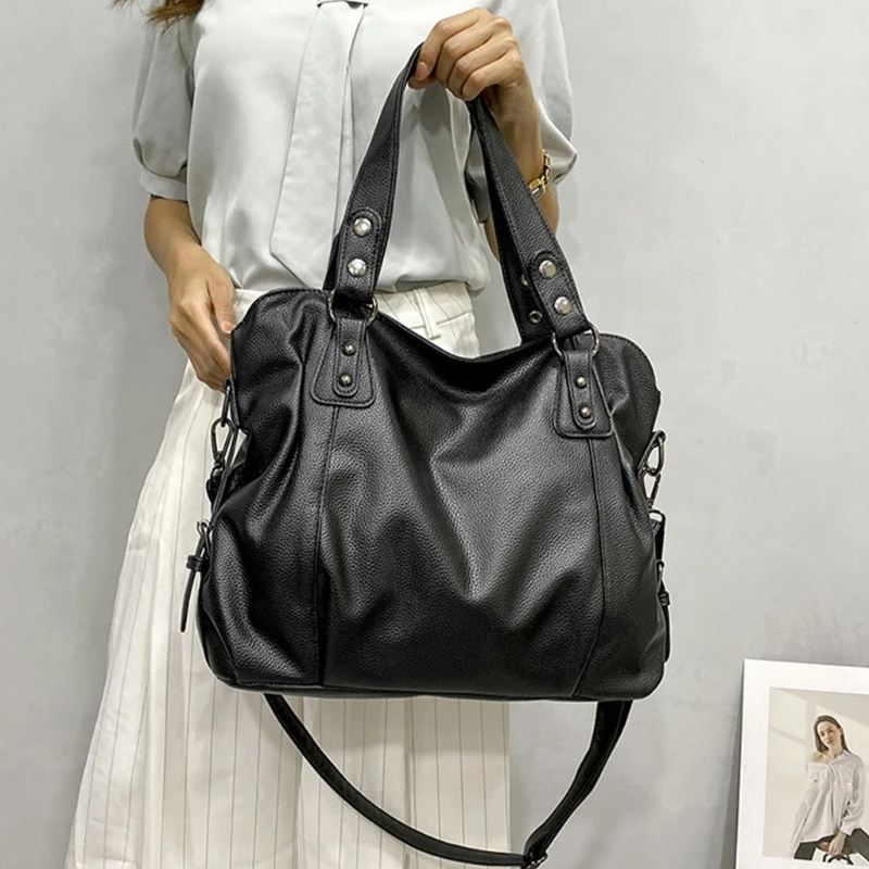 Bolsa crossbody elegante para uso diário, alça ajustável, bolsas ombro casuais, bolsa couro pu, alça superior