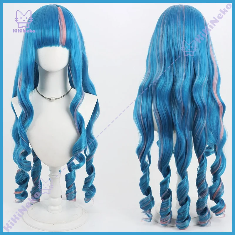 Anime Eida Cosplay Wig Long Curly Hair Heat Resistant Scalp Top For Halloween Costume Women