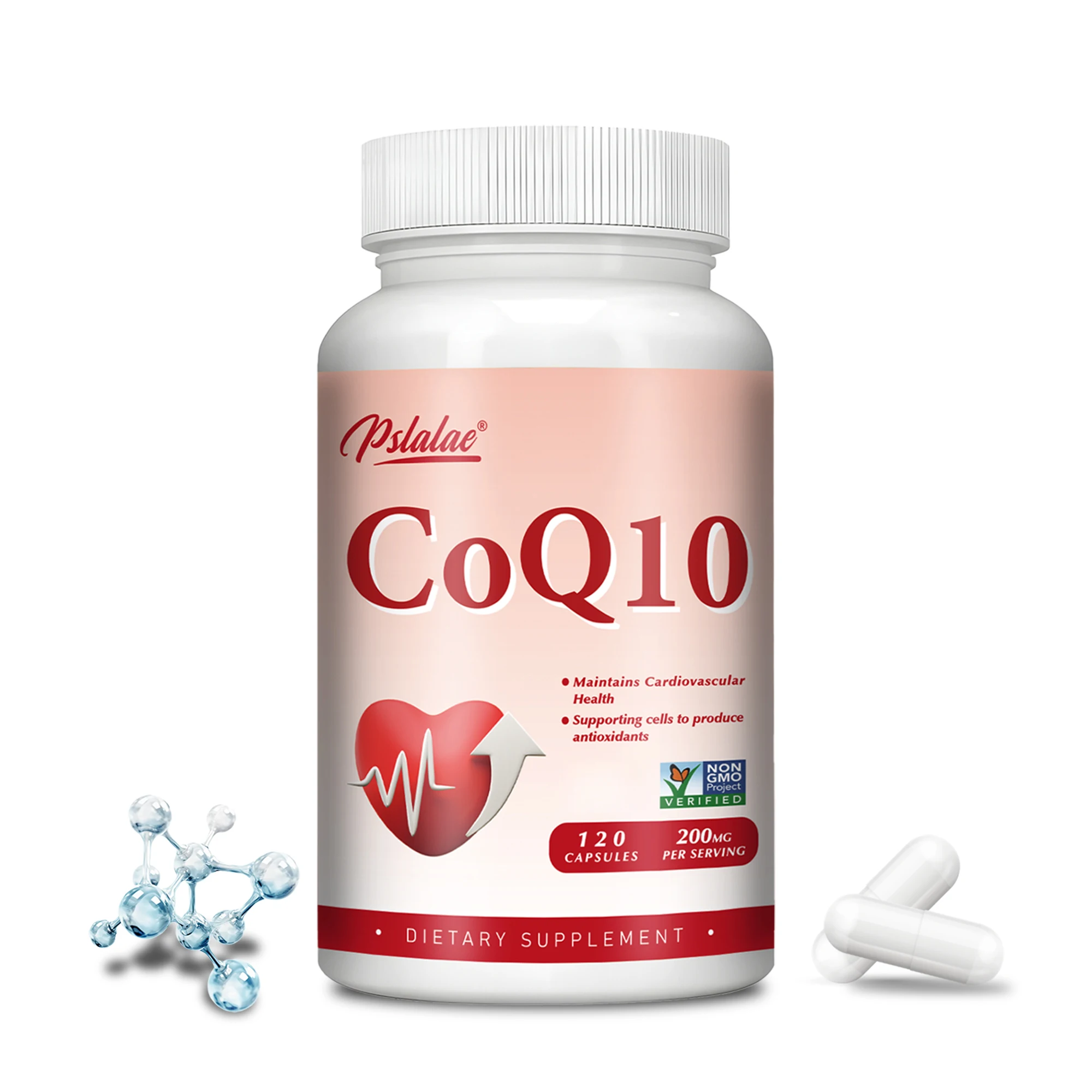 

CoQ10 200mg - Balance Blood Pressure and Promote Blood Circulation, Supports Heart & Cardiovascular Health