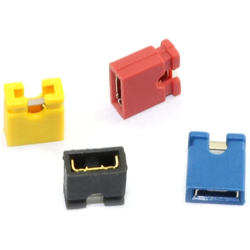 New 100Pcs 2.54MM Jumper Cap Open Type Shorting Cap Shorting Block Shorting Cap Socket Pin Header Connection Block