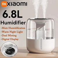 Xiaomi 6.8L Large Capacity Humidifier USB Double Spray Quiet Humidifier Home Dormitory Office Bedroom Desktop With Night Light