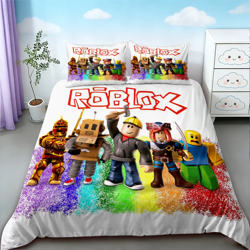 

Duvet Cover Roblox Bedding Set Soft and Comfortable Quilt Cover for Bedroom Home Birthday Decor Gifts Queen King