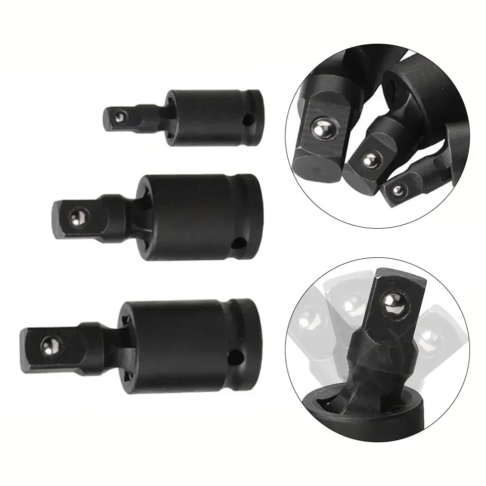 3pcs 1/2 3/8 1/2inch Universal Joint Set 360 Degree Air Wobble Socket Adapter For Cordless Electric Wrenche