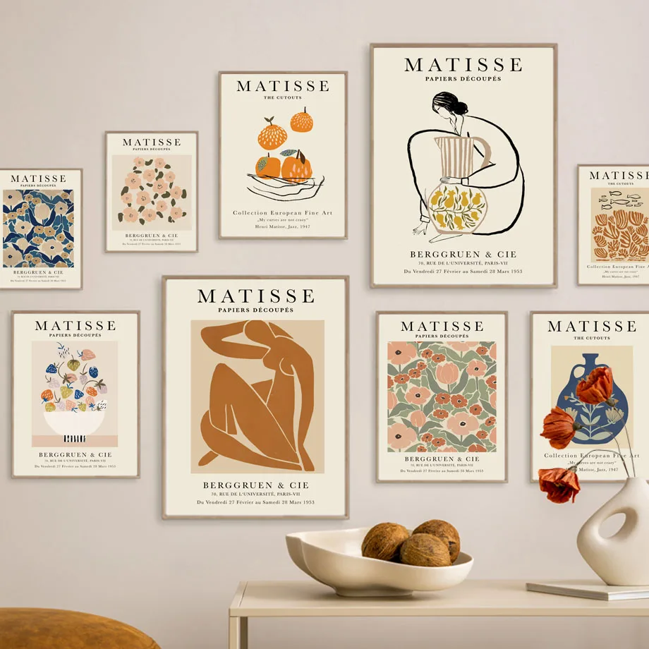 Abstract Matisse Woman Body Flower Vase Wall Art Canvas Painting Nordic Vintage Poster And Prints Pictures For Living Room De