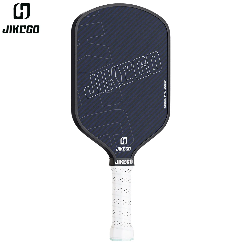 JIKEGO Thermoformed Kevlar Pickleball Paddle 16mm 5.5inch Hybrid Foam Edge Gen 2 Pickle Balls Racket Power Spin Unibody Overgrip