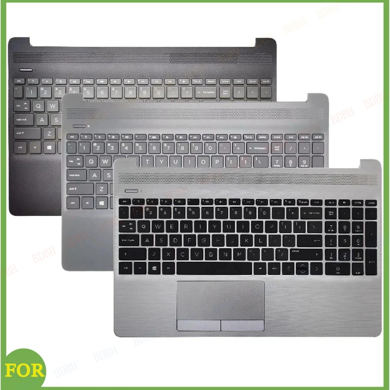 New US Keyboard For HP 250 G8 G9 256 255 G8 G9 15S-DU 15S-DR 15-GW 15-DW TPN-C139 Palmrest Upper Cover Case Silver Black Grey