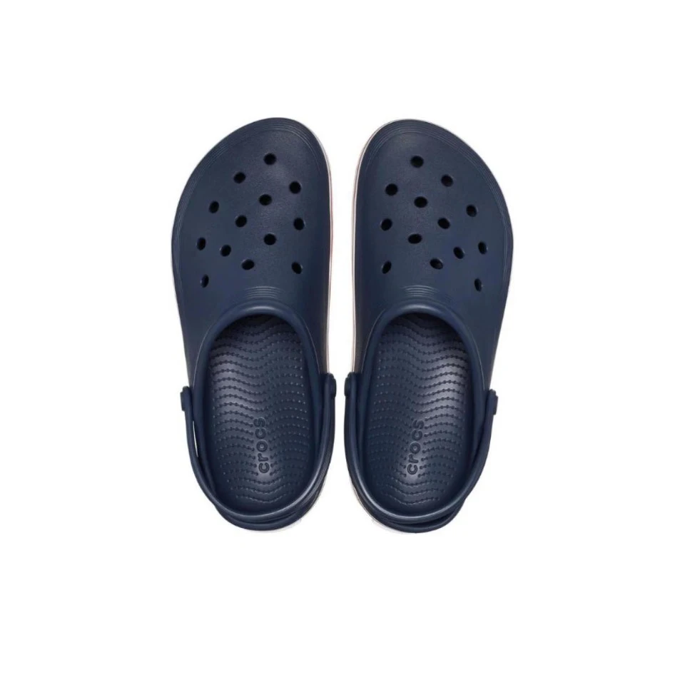 Crocs-Sandalias planas informales para hombre, zapatos de playa transpirables, antideslizantes, con punta cerrada, para exteriores, originales, 208371-410