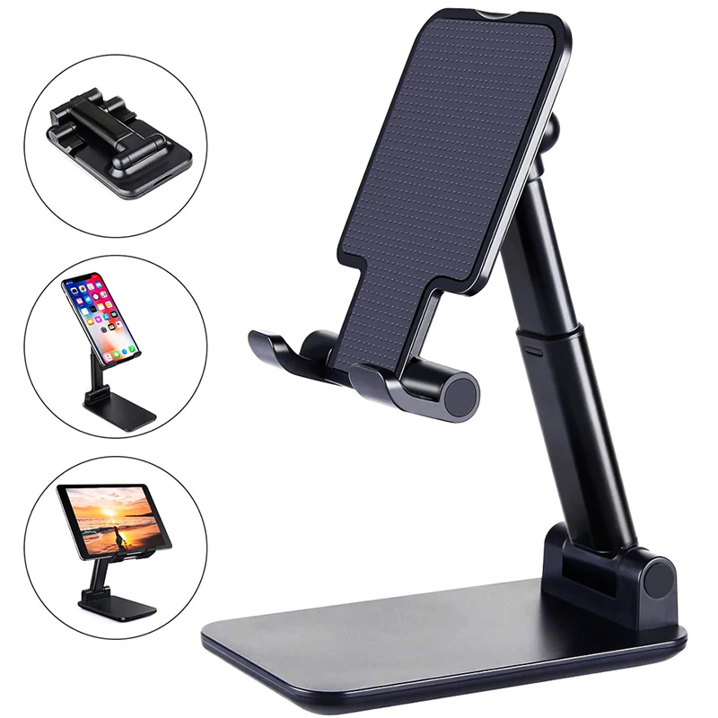 Foldable Cell Phone Stand Phone Holder For Desk Bed Kitchen Adjustable Cell Phone Stand Dock Compatible With Android/iPhone/ipad