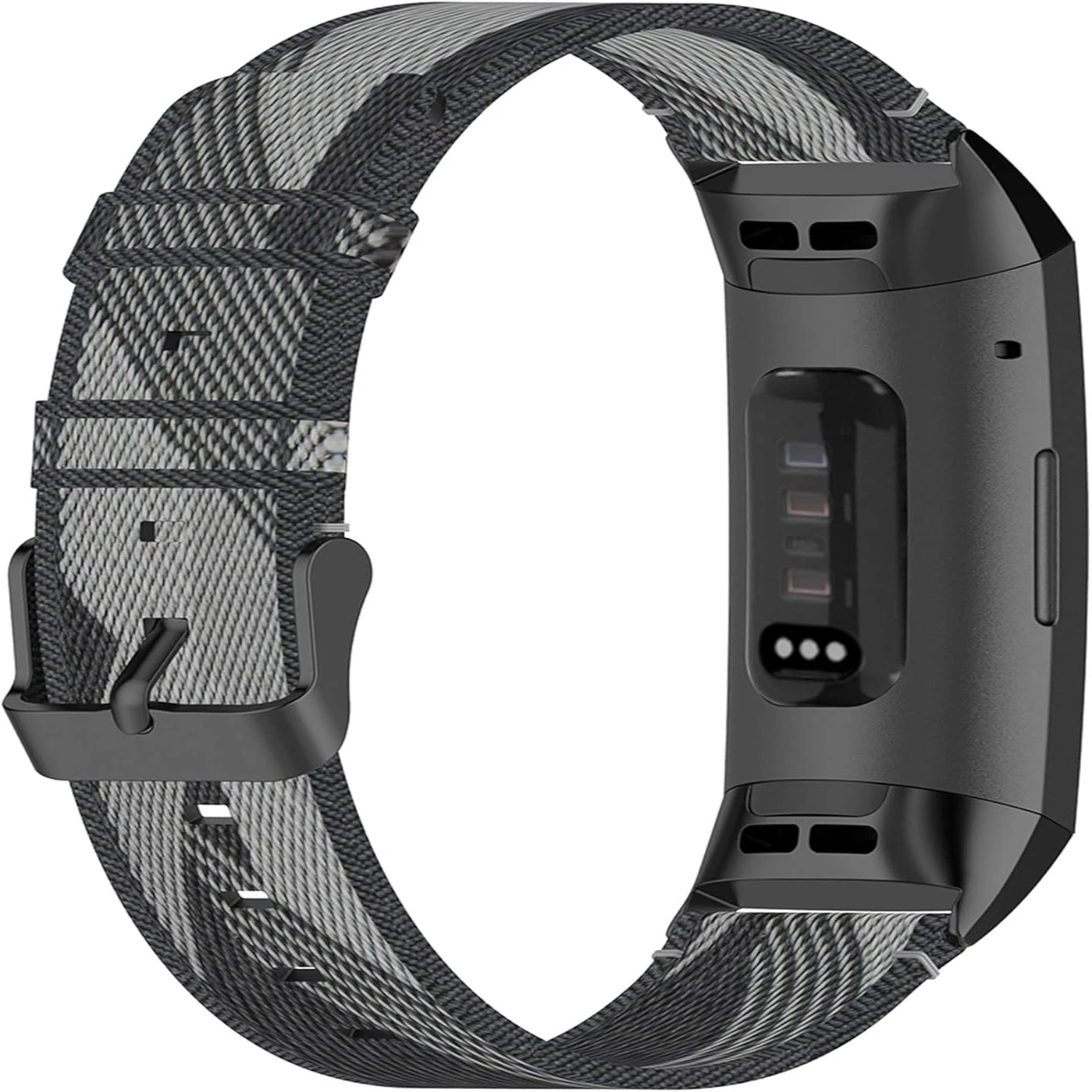 Adjustable Durable Nylon Replacement Band with Stylish and Comfortable Metal Buckle Straps for Charge 4, Charge 3 - Compatible B