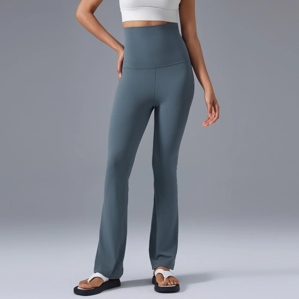 ارتفاع الخصر التخسيس متوهج اليوغا السراويل طوي حزام جرس قيعان الورك رفع البطن التحكم الرياضة اللياقة البدنية السراويل للنساء #1