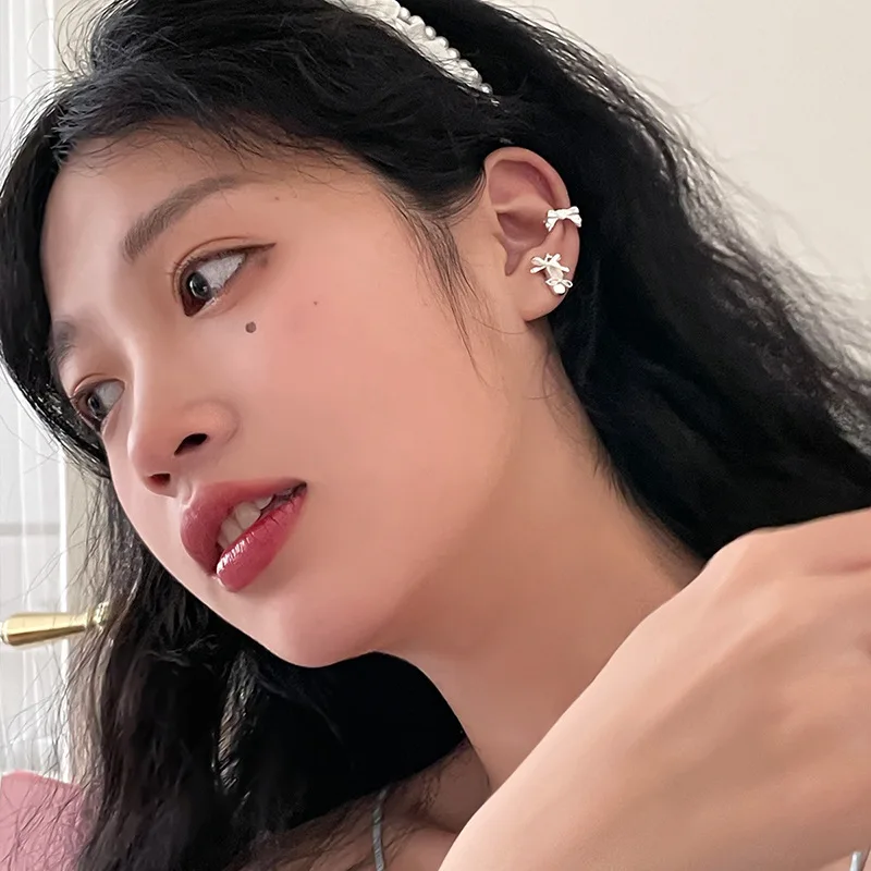 Exquisite Cute Silver Color Ballet Shoes Stud Earrings for Women Playful Students Party Jewelry Accessories Gift