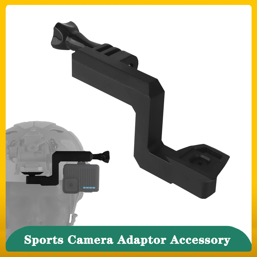 Tactical Motion Camera Adapter Helmet Accessory/Compatible With GO PRO Cameras Such DJI,INSTA360 Hunting Camping Exercise Black