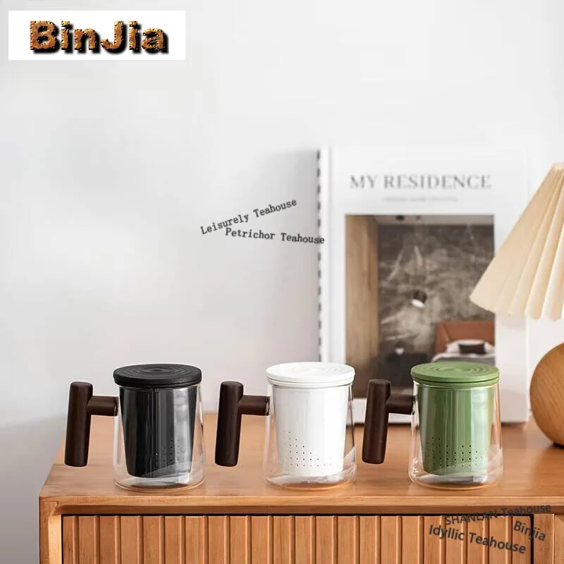 

Термостойкая стеклянная кружка-сепаратор для чая, 380 мл