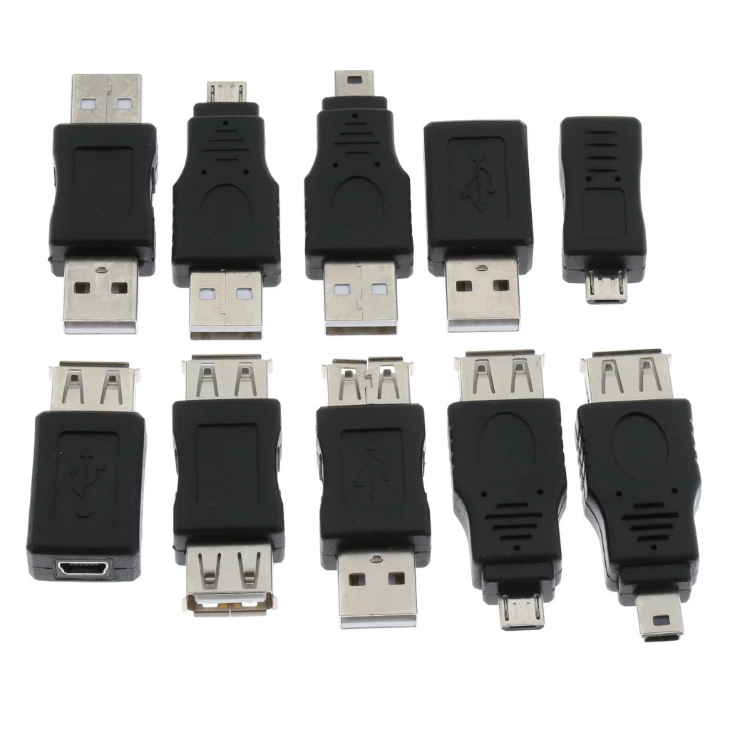 USB Charger Converter Portable Mini Adapter USB Charging Connector Kit for Desktop Laptop Devices