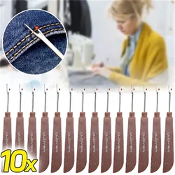 1/10Pcs Steel Thread Cutter Wooden Plastic Handle Seam Ripper Stitch Removal Knife Needle Art Sewing Tool DIY Sewing Accessories