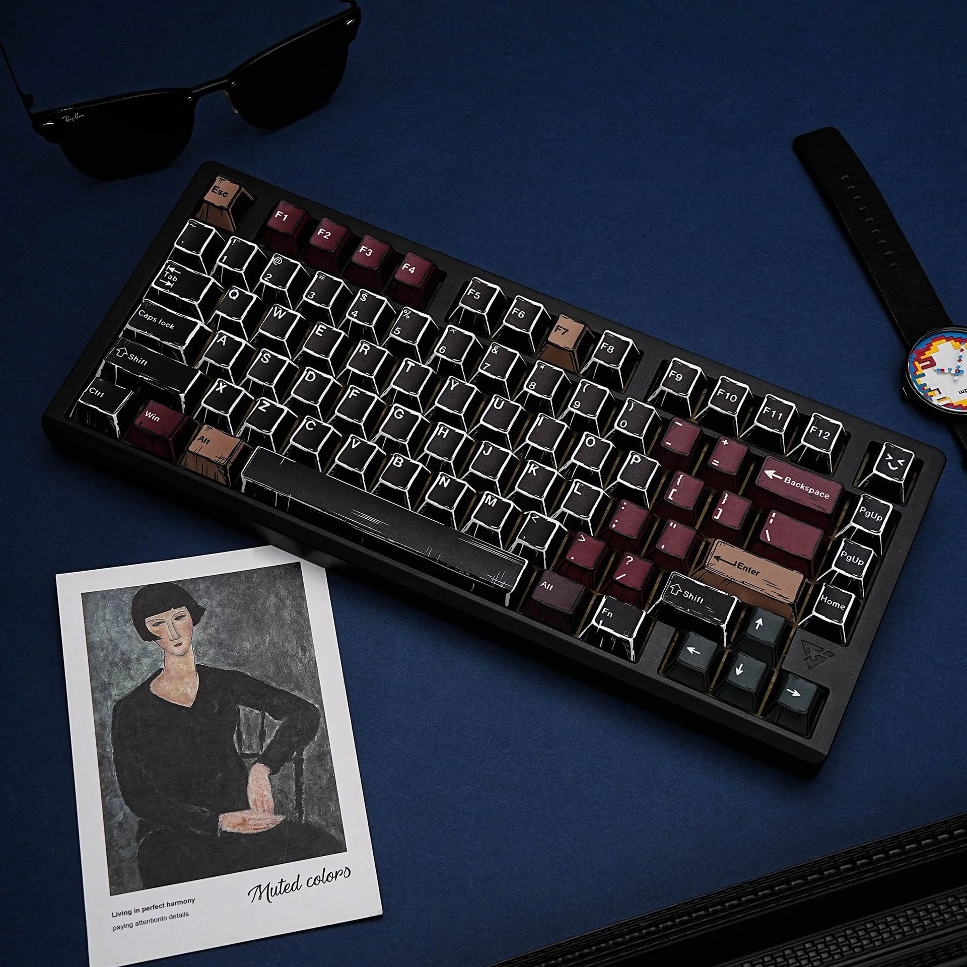 Korean Spanish French Japanese Russian German Abnt2 Cherry Profile PBT Keycap Comic Mechanical Keyboard keycaps ISO Enter 7U DIY