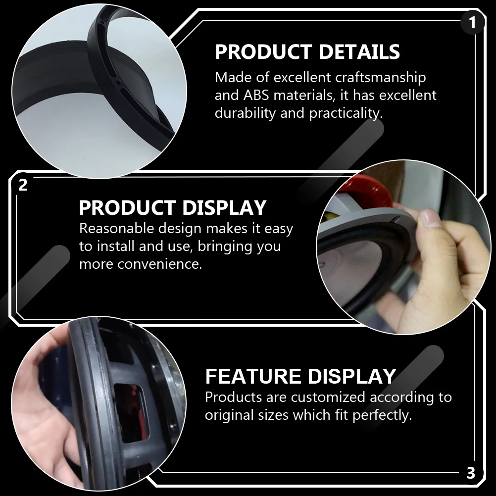 

2Pcs Car Waterproof Speaker Cover 65mm ABS Material Protection Pad for Vehicle Audio Speaker Decorative Enhancements