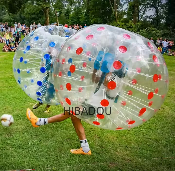 HIBADOU Aufblasbarer Bubble Soccer Zorb Ball 1,7m Stoßball 100% TPU-Material Aufblasbarer Bubble-Fußball für Erwachsene – Detail 3