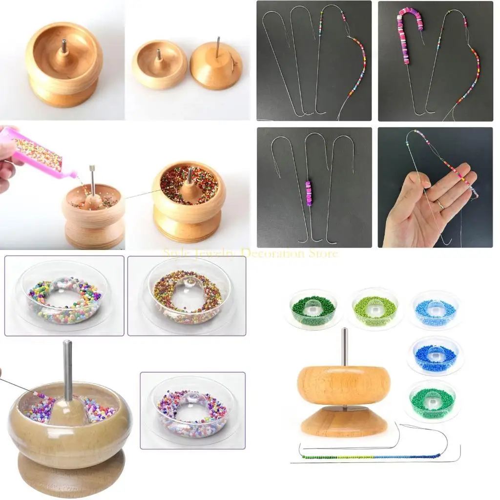 

D46E Beadging Bounging Beak Beader Spinner для Diy Beadging Crafts Crafts Dewelry Make