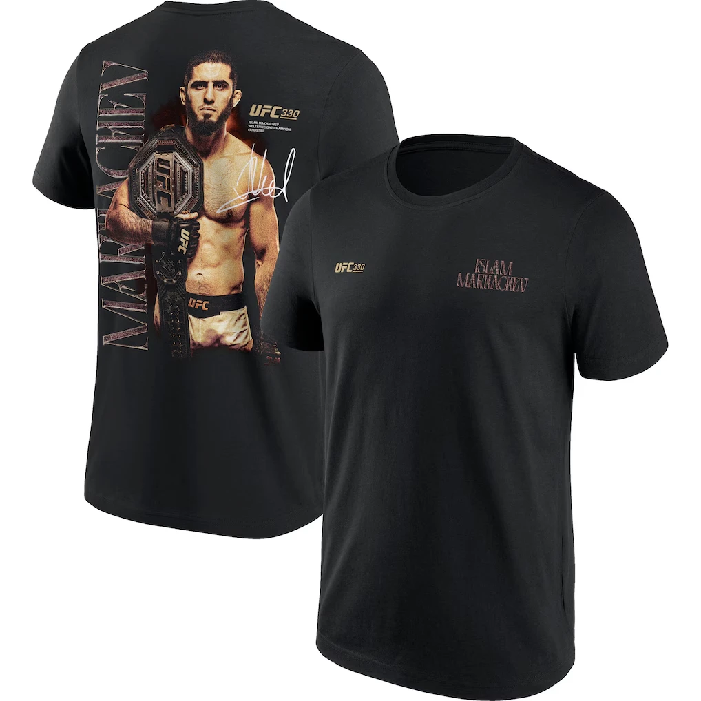Islam Makhachev Graphic T‑shirt Fighter Dagestan Print Short Sleeve O‑neck Unisex Sports Streetwear Summer Tee