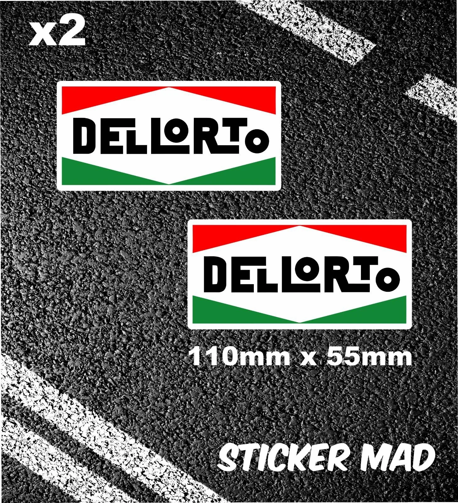 For Dellorto Carburettor Stickers Vespa Ducati Sticker Bombing F1 11cm x 5 1/2c