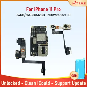 Bilashmart 100% Fully Tested Mainboard iPhone 11 Pro 64g 256g 512g Motherboard With Face ID Unlock Logic Board Plate With Clean iCloud