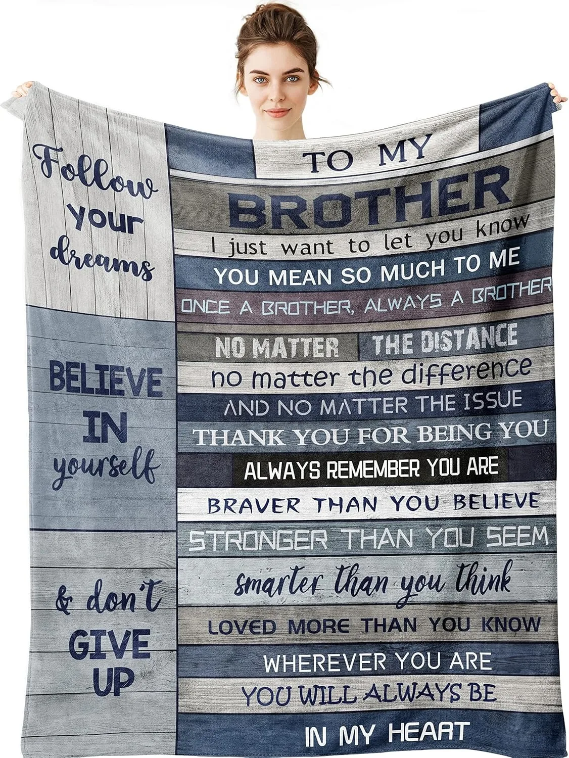 Idea Gifts For Brother Blankets for Father's day Mother's Day Anniversary Birthday Thanksgiving for Dad Mom Uncle Aunt Grandpa