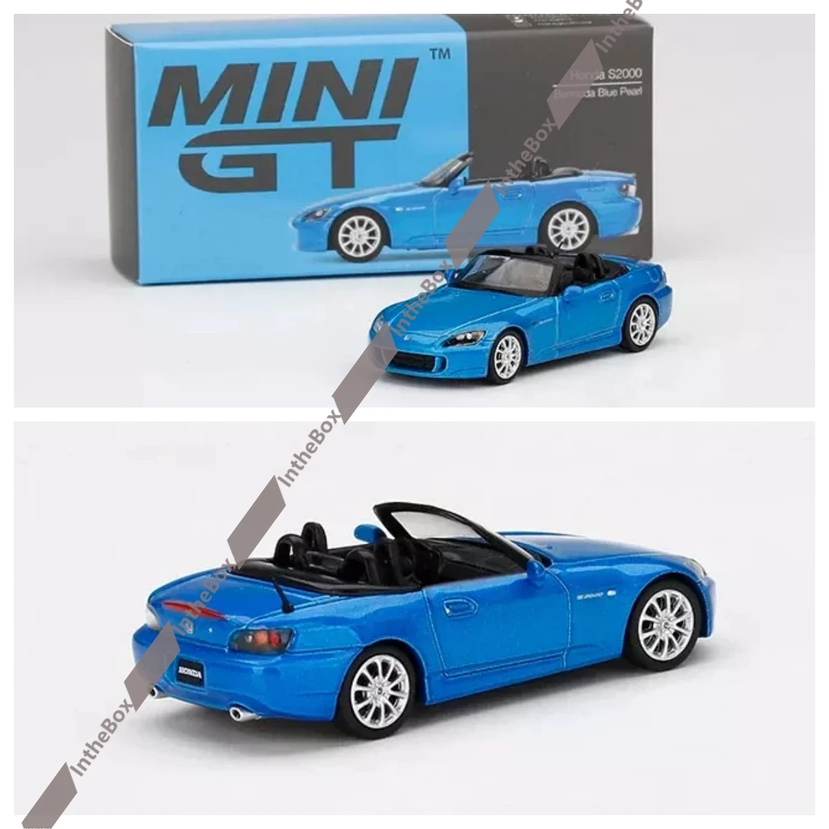 Minigt 1:64 S2000 Niebieski odlewany model motocykla Kolekcja samochodów Edycja limitowana Hobby Zabawki