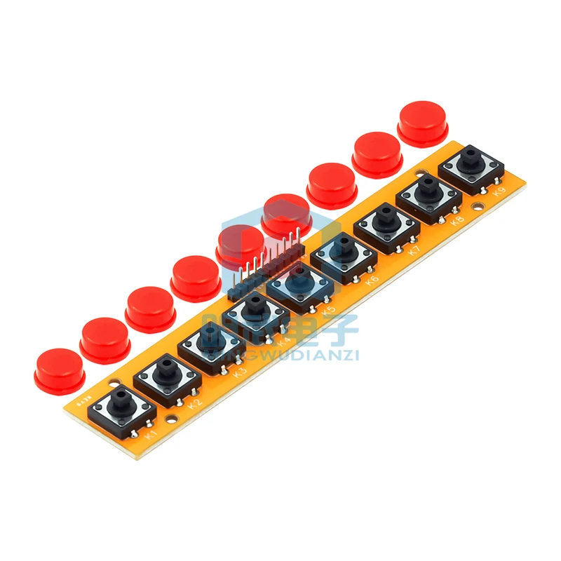 9-way button module, button switch, trigger signal conduction, control voice playback accessories