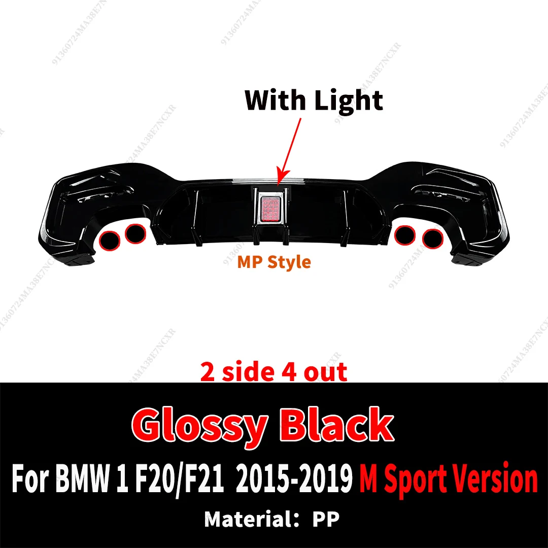 Voor BMW 1 Serie F20 F21 2015-2019 M Pack Sport Versie MP Stijl Achter Racing Diffuser Bumper deflector Lip Tuning Accessoires