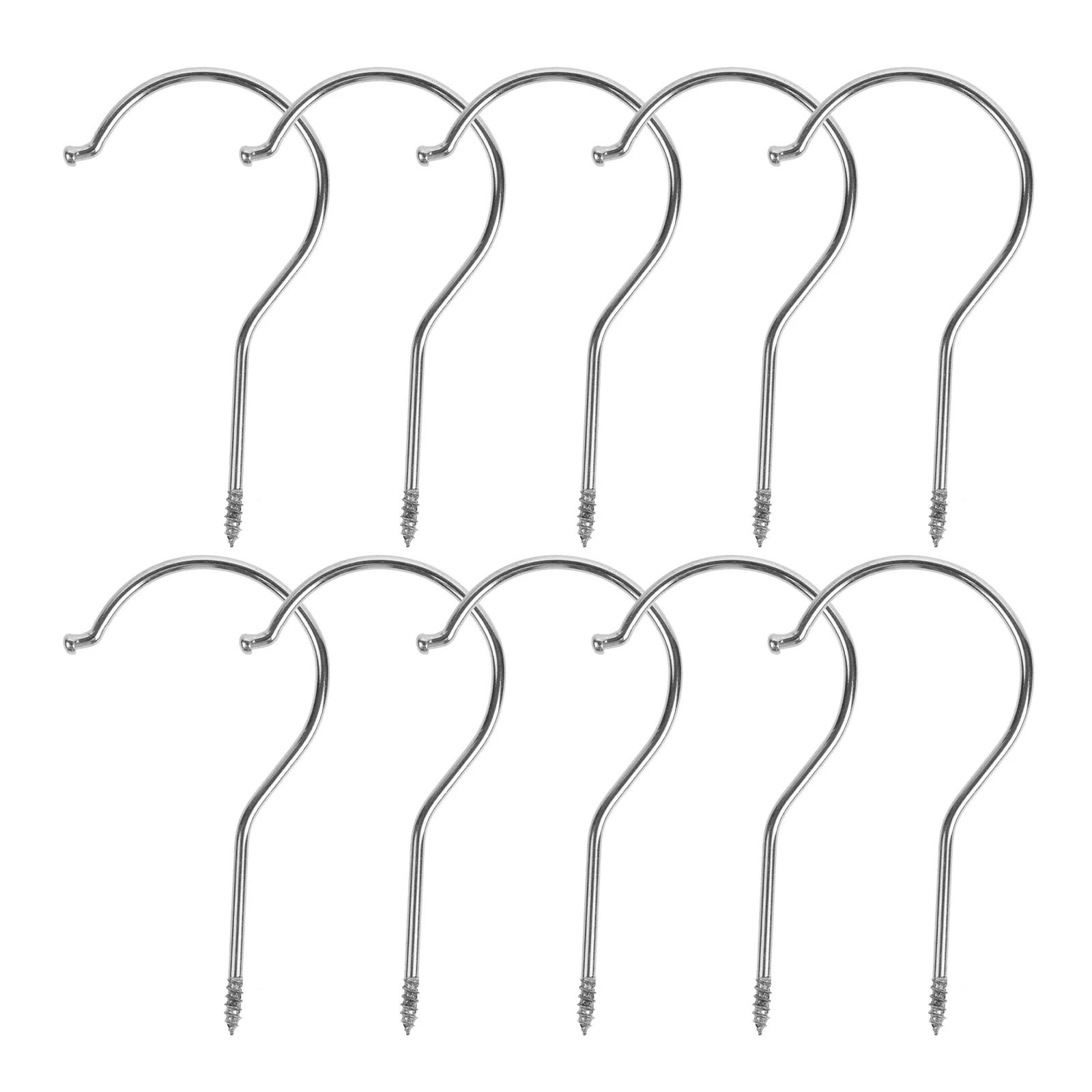 10 Pcs Plastic Pant Clip Hooks 10CM 3 2mm Thick Black Round Heavy Duty Screw In Home Office Kitchen Bathroom