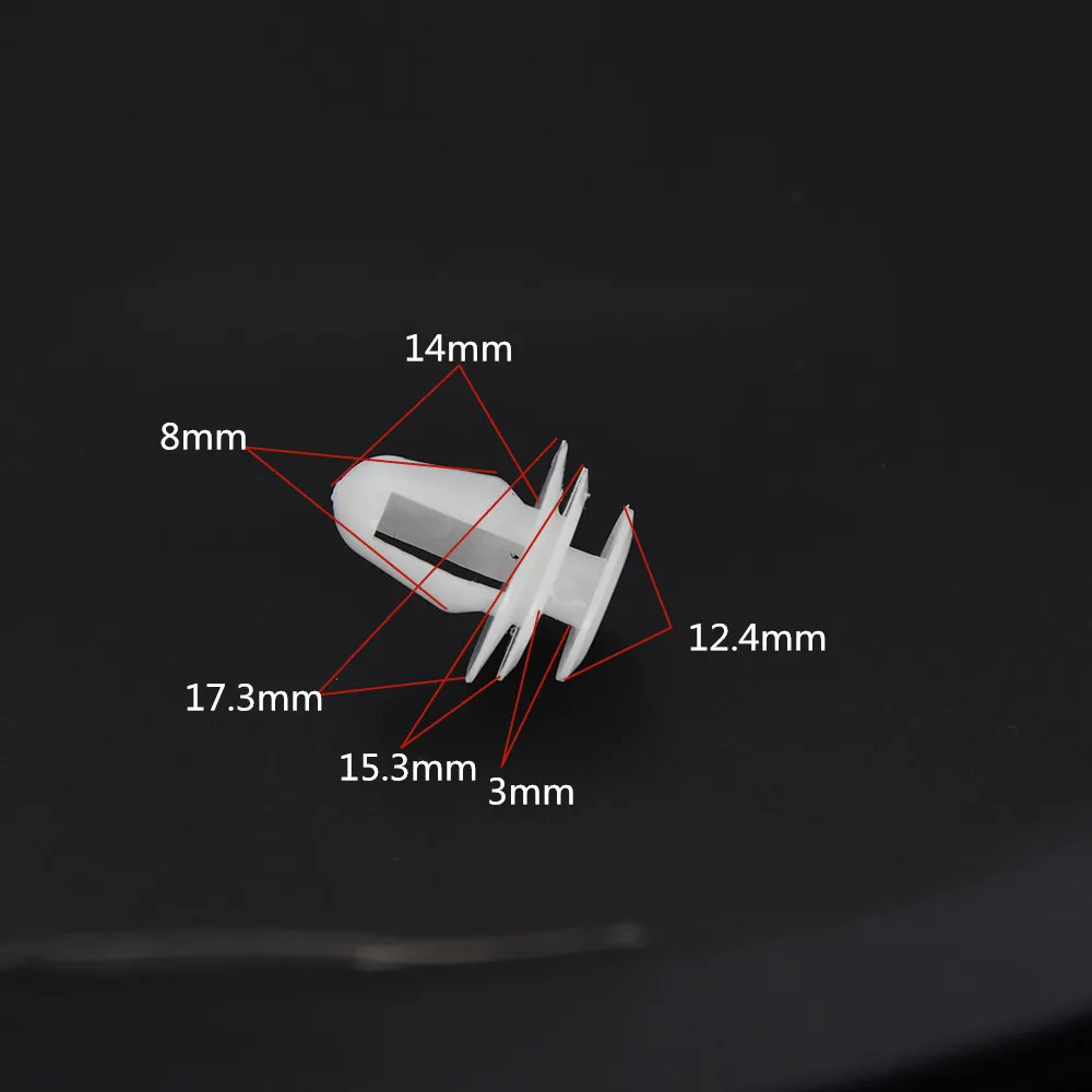 50pcs Car White Plastic Rivets Fastener Door Clips for Nissan For TIIDA X-TRAIL Interior Door Card Panel Trim Clips image 6