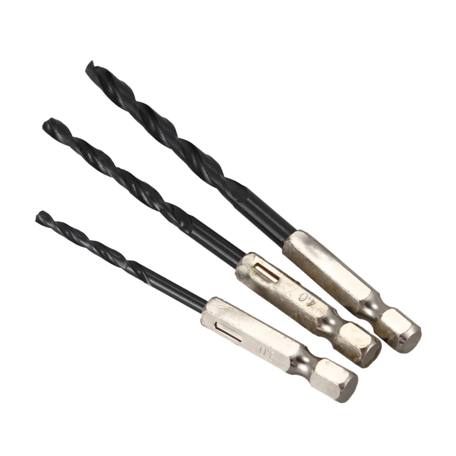 Juego de brocas recubiertas de titanio de acero de alta velocidad, 15 piezas, vástago hexagonal de 3, 4 y 5 mm