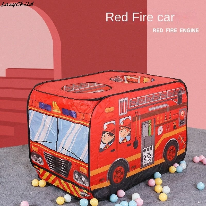 

Lazychild Kids Tent Police Car Fire Engine Play House Indoor Outdoor Folding Playhouse Kids Car Tent Happy Baby Todo Para Bebe