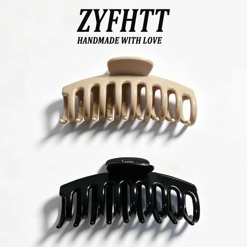 1/5 Stück ZYFHTT Weiche Silikon-Haarspange für Frauen, Täglicher Gebrauch, Koreanischer Stil, Haifischklammer, Modische Mädchen-Haarspange – Detail 19
