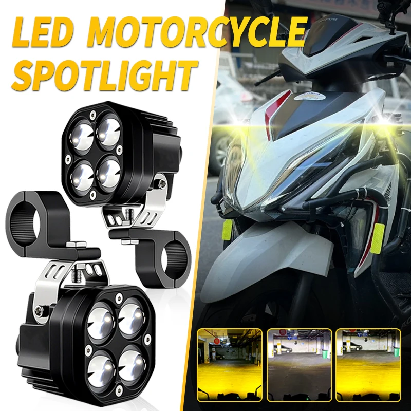 

Для YAMAHA WR125X WR125 X 125X 2012-2016 светодиодные фары прожекторы для мотоцикла двухцветная мигалка противотуманная фара мини-проектор 12 В