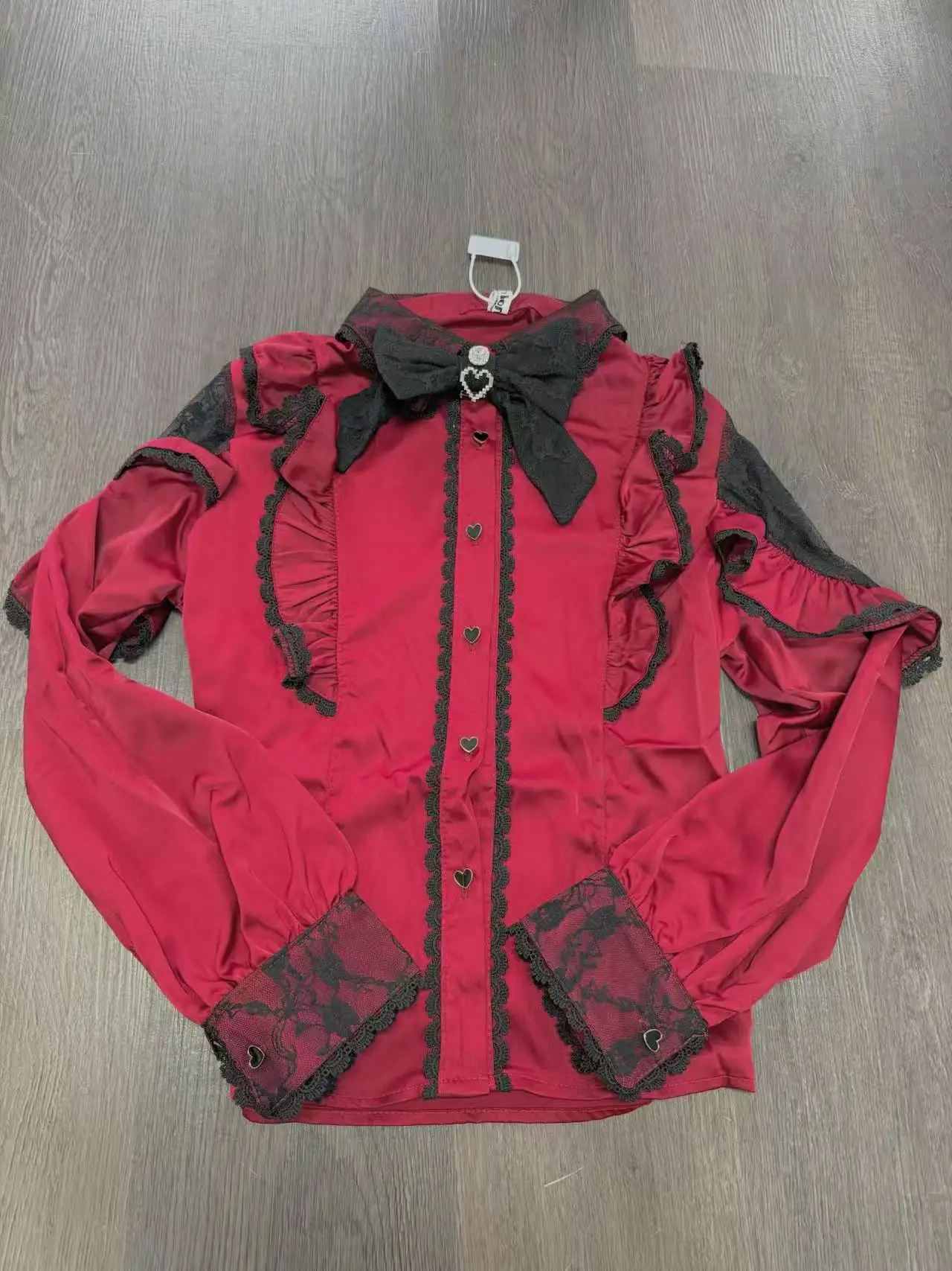 

Japanese Girl Lolita Long Sleeve Blouse Y2k Aesthetic Lace Patchwork Bow Shirt Women Kawaii JK Sweet Ruffled Tops Blusas Camisa