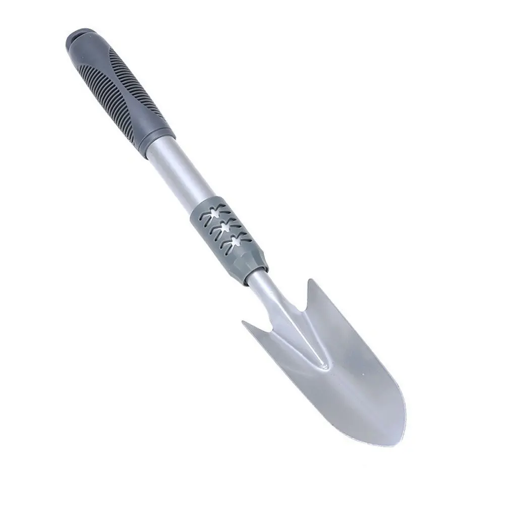 Black plastic handle hand hoe and shovel carbon steel rust resistant garden tool for soil loosening planting digging and tilling