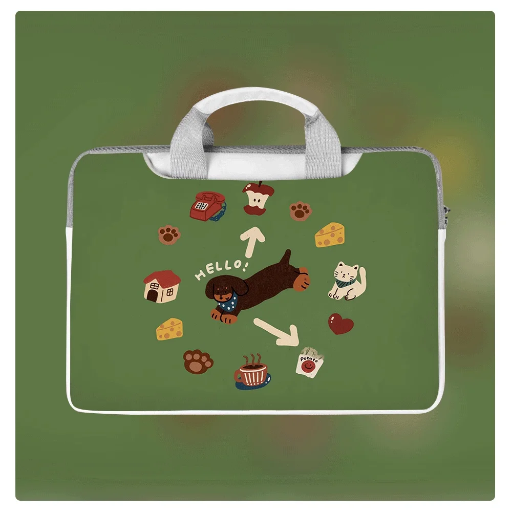 

Cartoon Dog Portable Laptop Bag Laptop Sleeve Laptop Protective Case for Macbook Case 13 14 15.6 16 Inch Macbook Air Briefcase