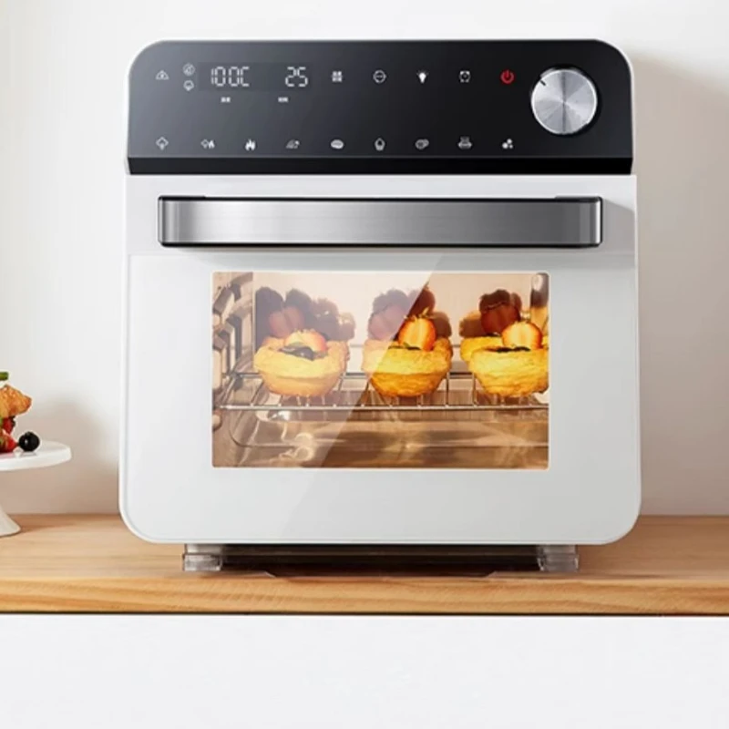 فرن بخار هوائي عالي الجودة، خالي من الزيت، أوتوماتيكي بالكامل، شاشة تعمل باللمس، فرن مقلاة هوائية ذكي