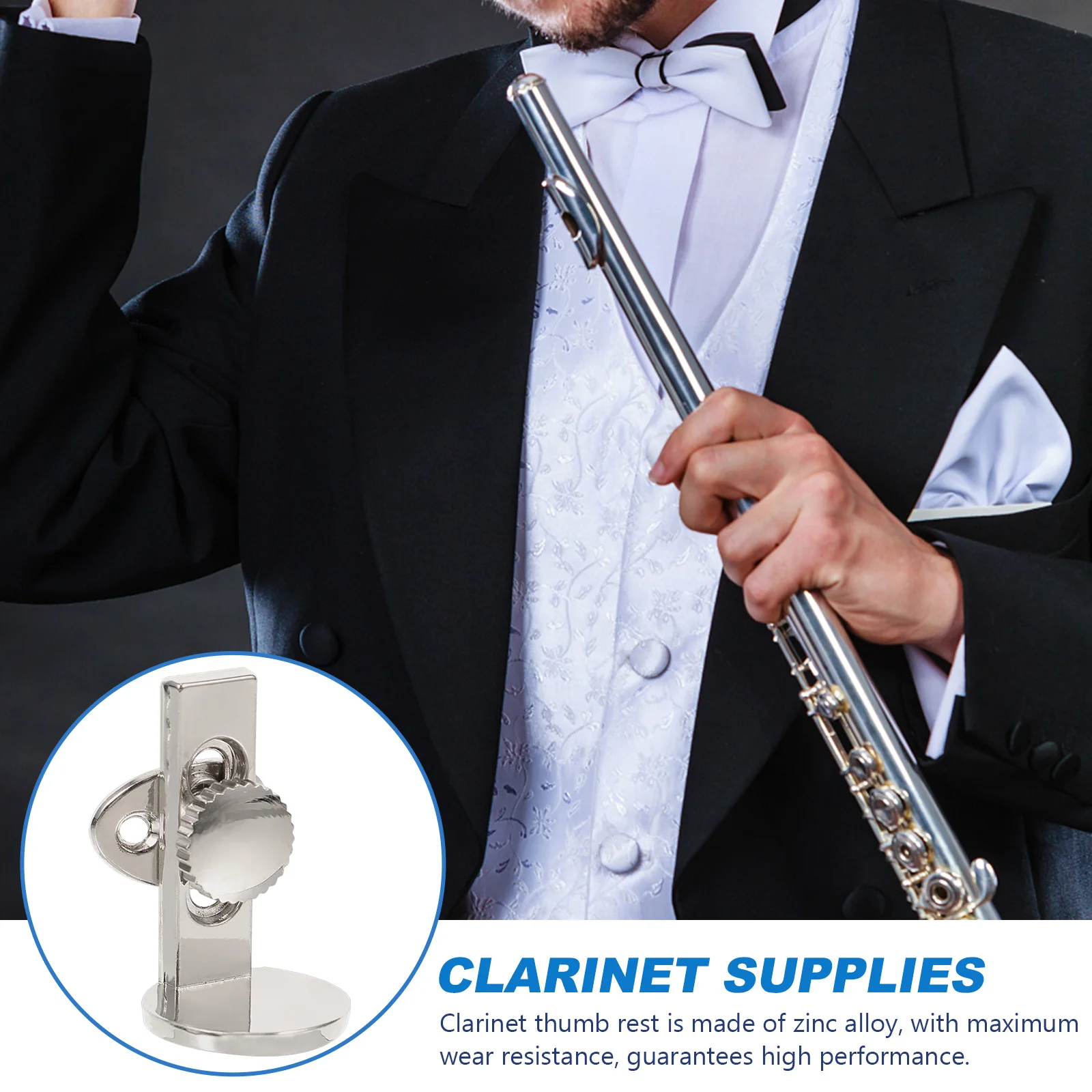 

Clarinet Finger Rest Musical Instrument Refer to Thumb Support Accessories Zinc Alloy