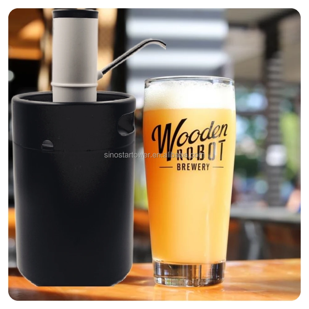 

5-литровый мини-кег с электрическим дозатором, автоматический набор для розлива пива из нержавеющей стали, автоматический насос, идеально подходит для пикника