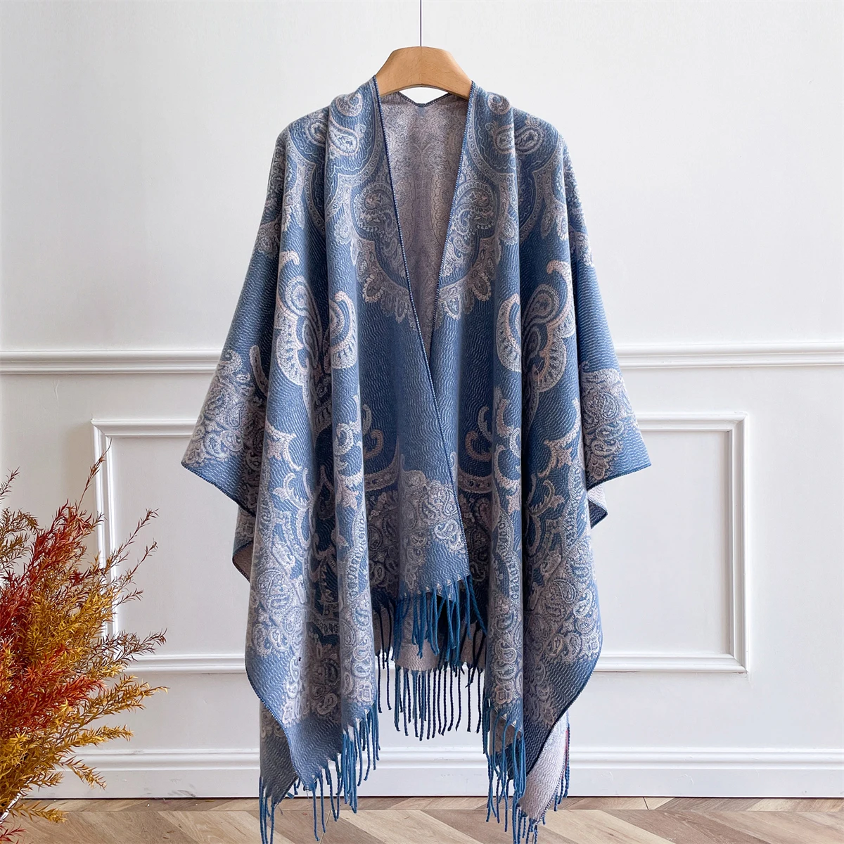 

Женские роскошные пончо из искусственного кашемира, капри, шарф, зимняя мужская шаль из пашмины, шарф, жаккардовое женское толстое одеяло, палантин