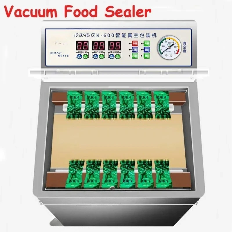 

Wet and Dry Food Sealer 220V Commercial Vacuum Food Packing Machine Double Tea Sealing Machine