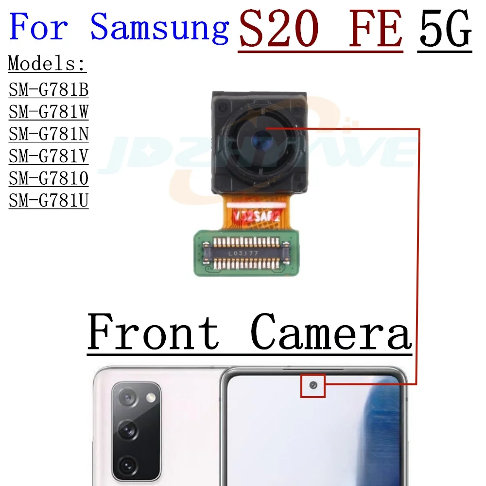 Front Rear View Back Camera For Samsung S20 FE 4G/5G G780 G781 Small Frontal Main Facing Camera Module Flex Parts