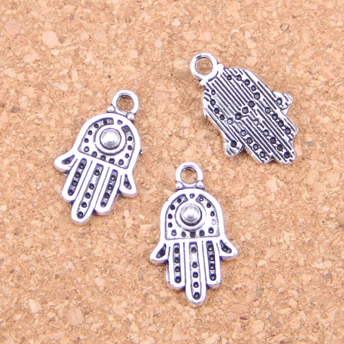 145pcs Charms Hamsa Palm Protection 21x13mm Antique Pendants,Vintage Tibetan Silver Jewelry,DIY For Bracelet Necklace