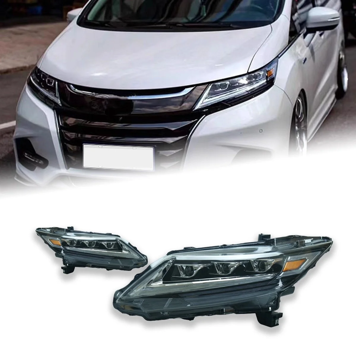 المصباح الأمامي LED لسيارة Honda Odyssey 15-21 المعدل DRL مع إشارة الانعطاف الديناميكية ملحقات السيارة