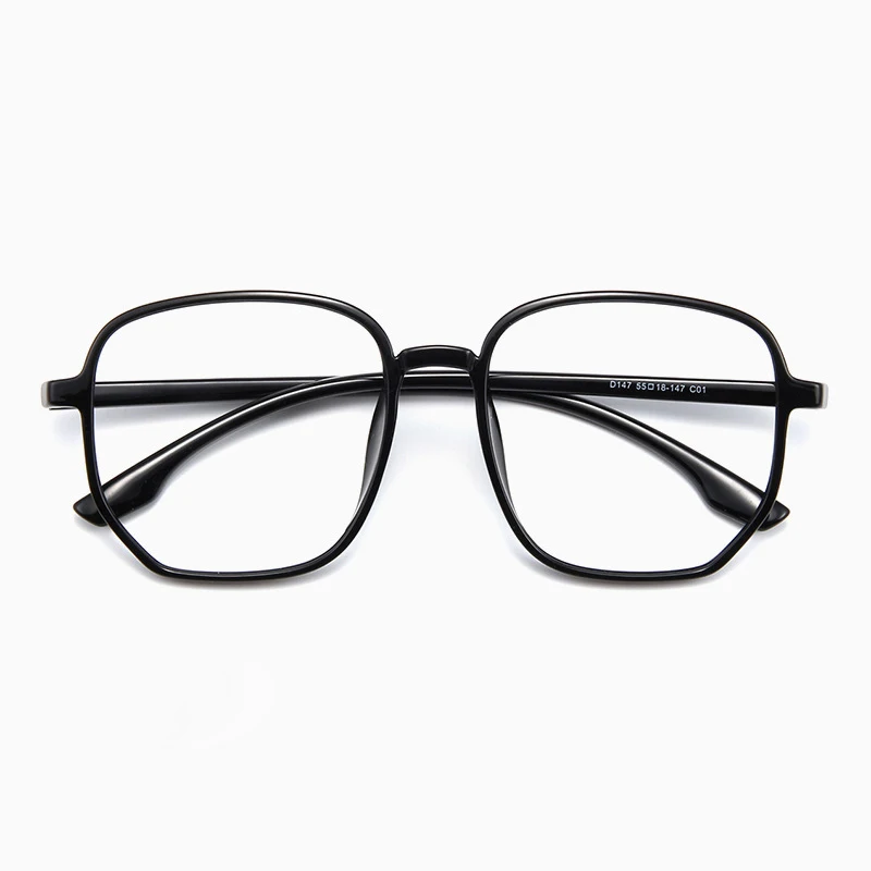 MOMOJA Retro Fashion Polygon Eyewear Ultra Light Spectacle Optical Prescription Glasses Large Size Frame Man Woman Eyeglasses