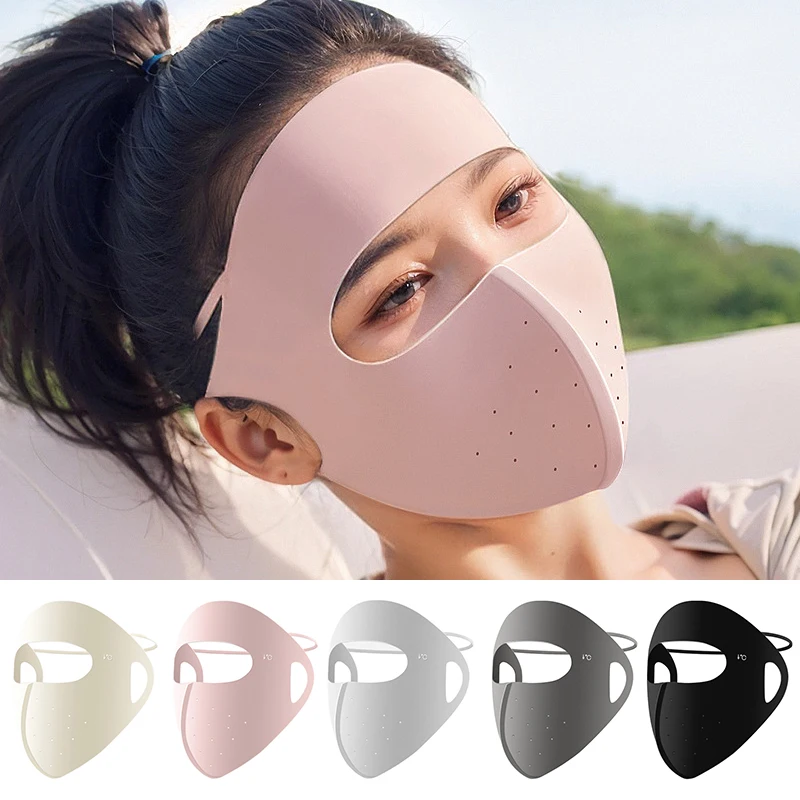Летняя солнцезащитная маска из ледяного шелка, маска для лица, спорт на открытом воздухе, велоспорт, защита от солнца, полнолицевая маска для женщин и девочек, подвесная маска для ушей Летняя солнцезащитная маска из ледяного шелка, маска для лица, спорт на открытом воздухе, велоспорт, защита от солнца, полнолицевая маска для женщин и девочек, подвесная маска для ушей