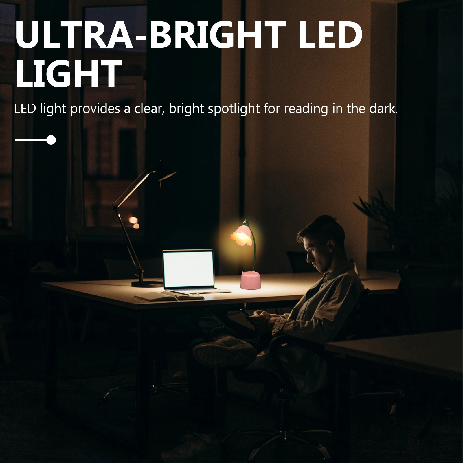 

1Set Charging Eye Protection Lamp Pen Holder Desktop Lamp Modern Simple Durable Dorm Study Desk Light Adjustable Angle